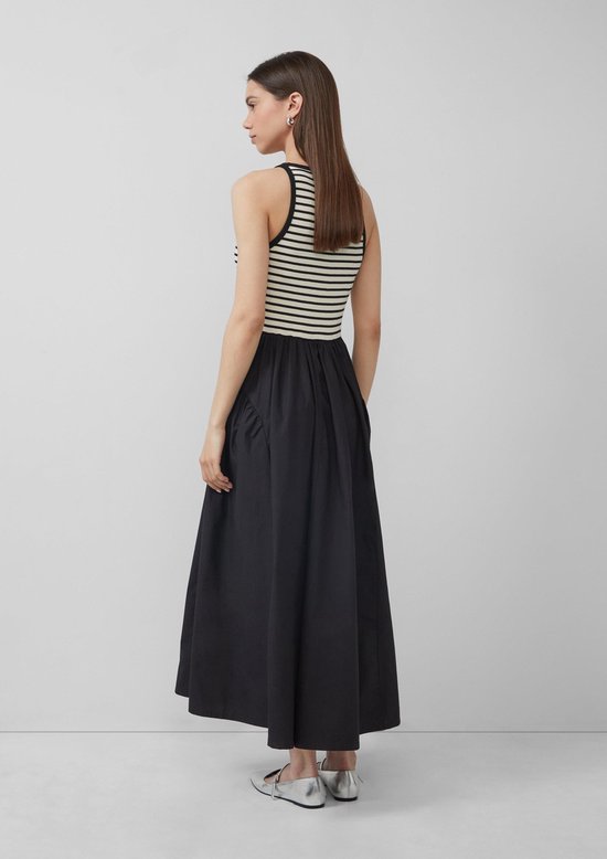 Abito Lungo Donna QS Kleid Lang - Poliestere - Manica Mezza - Girocollo - Lavabile In Lavatrice