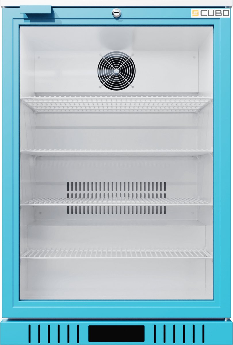 Cubo Barkoelkast Beachbar look - 133L - 1 Glazen deur - Afsluitbaar met slot - 72 flessen - Energiezuinig - CS-MF130
