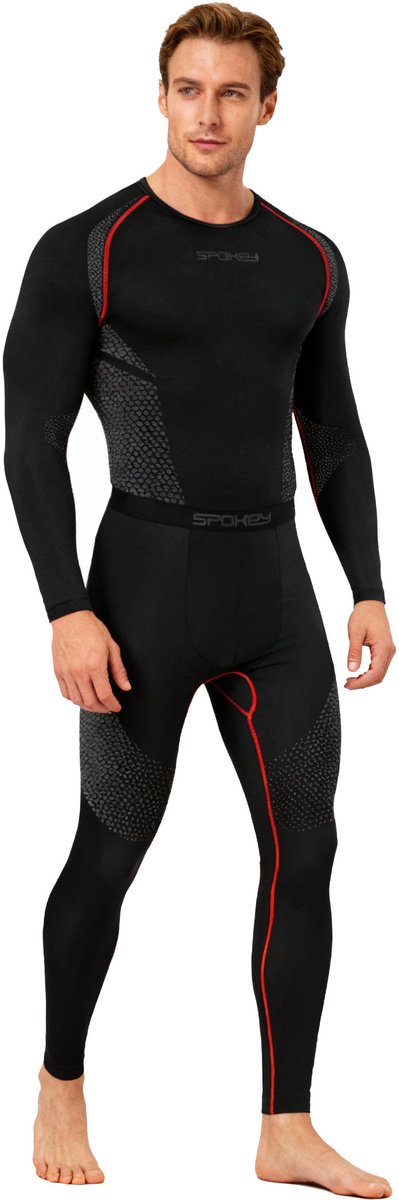 Spokey LEE Thermokleding Set - Ademend - Vochtafvoerend - Naadloos - Thermoshirt én thermobroek - Maat M/L