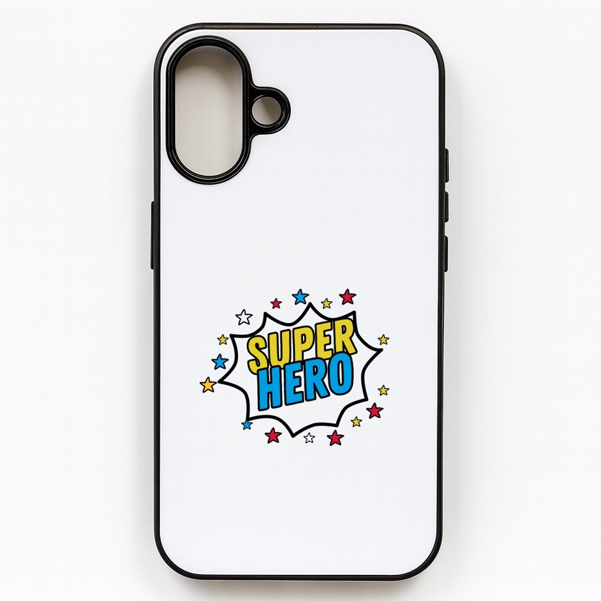Hacebo® - Super hero telefoonhoesje - Superhelden - een superheld - telefoonhoesjes - verjaardagscadeau - kado - gift - geschenk - hoesje geschikt voor iPhone 16