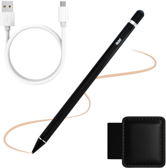 ADEL Stylus Pen met Perfecte Precisie voor Tablet & Smartphone – Oplaadbare Touchscreen Pen Incl. Stylushouder – Voor Alle Merken (o.a. iPad, Samsung)