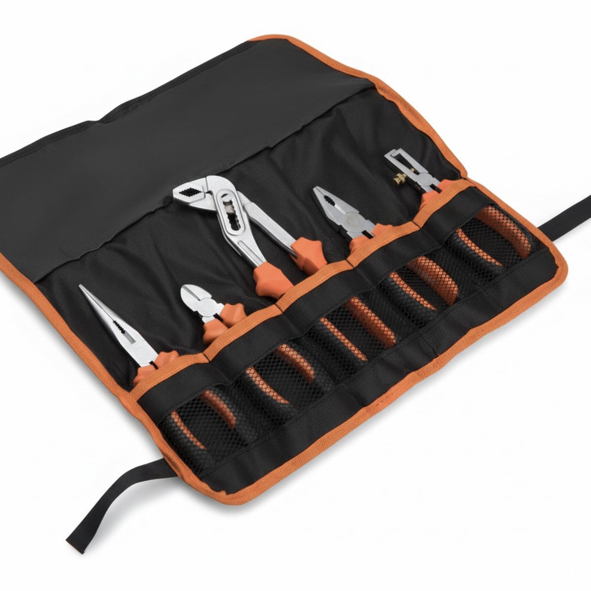 Tangenset 5-delig – Waterpomptang, Combinatie-, Knip-, Puntbek- & Striptang | Anti-Slip Roltas – Compact, Gripvast & Duurzaam