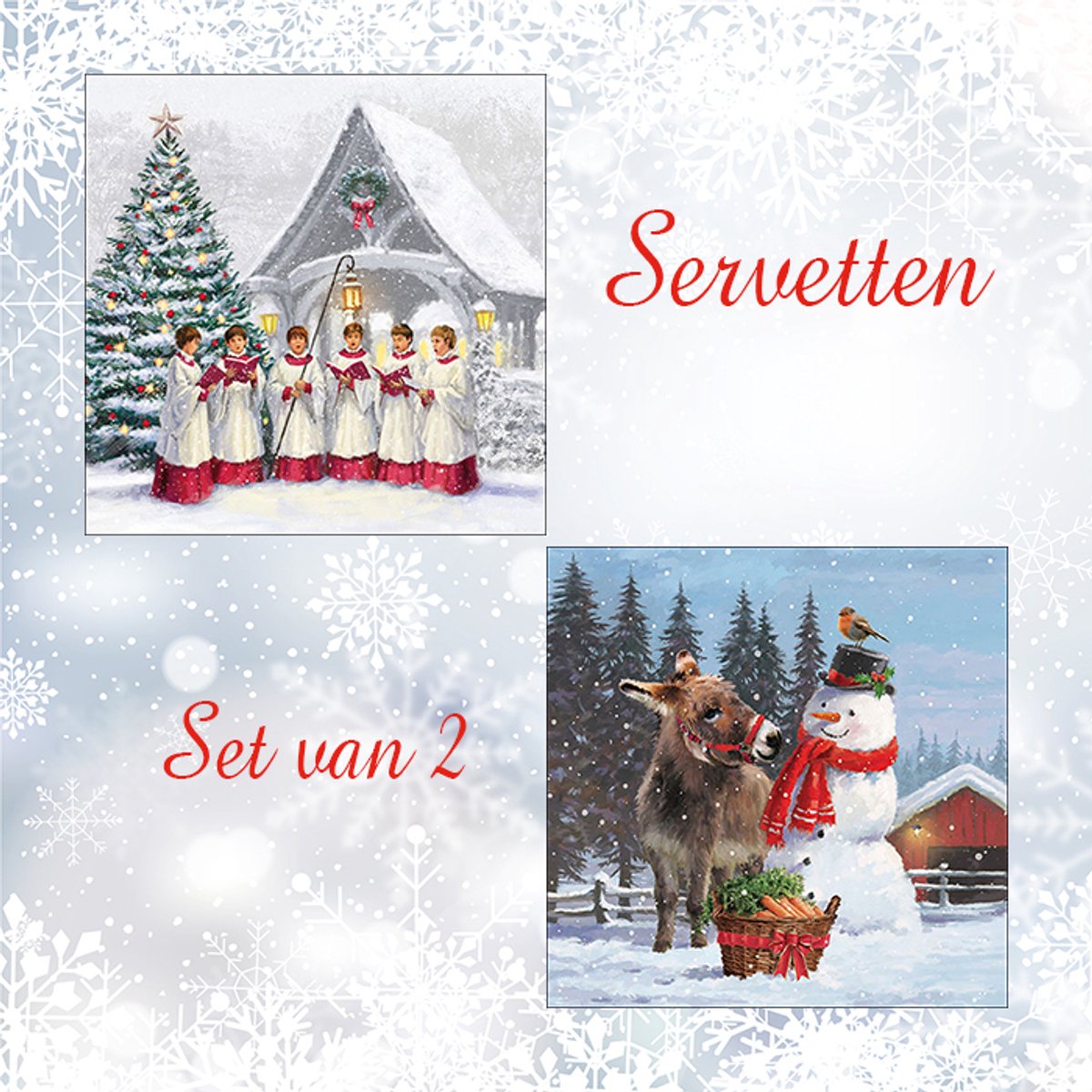 2 pakjes lunchservetten voor de kerst 2 designs Ambiente