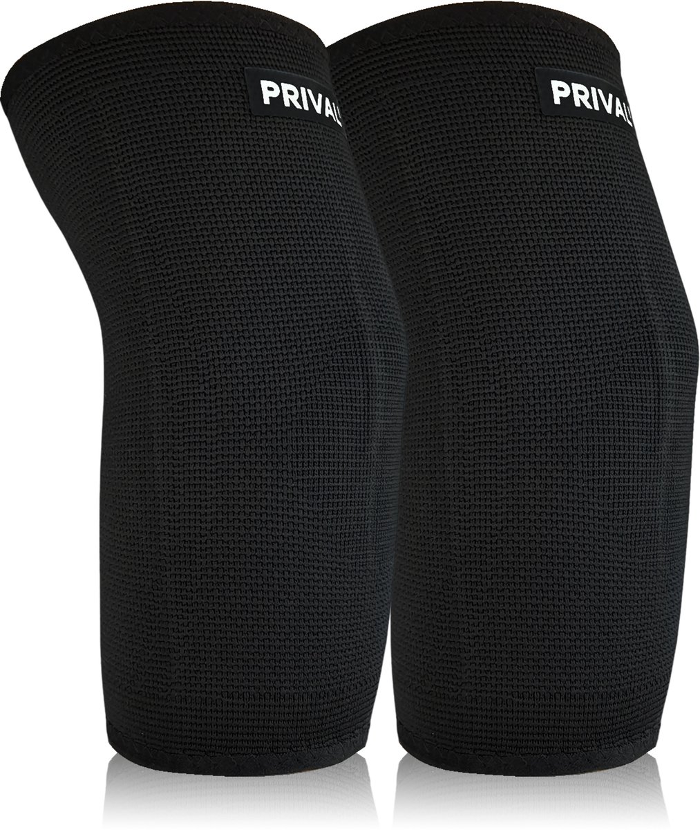 PRIVAL Elbow Sleeves – Large - Elleboogbeschermers & Compressie Steun – Voor Fitness, Krachttraining, Crossfit & Gewichtheffen – Set van 2 – Zwart
