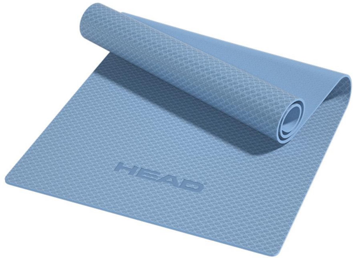 HEAD Yogamat Yoga Mat Sportmat Fitnessmat Pilates Mat 183x80x0 7cm Blauw