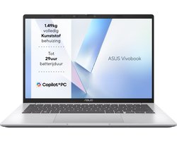ASUS Vivobook 14 X1407QA-LY043W - Copilot+ Laptop - Snapdragon X - 16GB/512GB - 14 inch