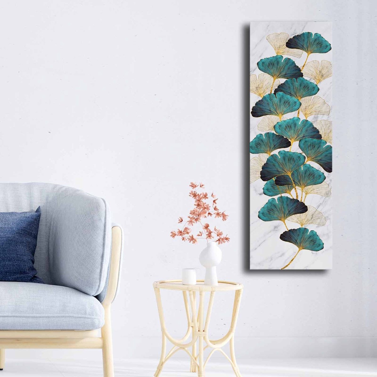 Asir - Decoratief Canvas Schilderij - Goud - 30 x 90 x 2,8 cm