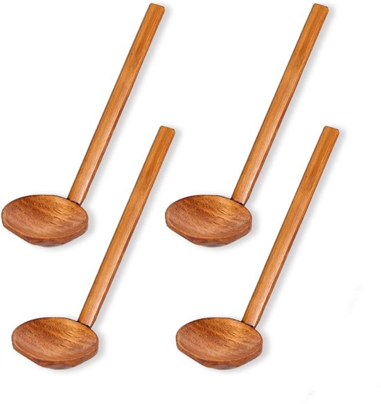 Suuwwn Houten Lepels,4 Stuks Houten Soeplepel Japanse Lange Handvat Grote Lepel Paplepel Houten Lange Soep Pollepel Keuken Diner Servies Set voor Eten Mengen Roeren Koken Suuwwn Houten Lepels,4 Stuks Houten Soeplepel Japanse Lange Handvat Grote Lepel Paplepel Houten Lange Soep Pollepel Keuken Diner Servies Set voor Eten Mengen Roeren Koken
