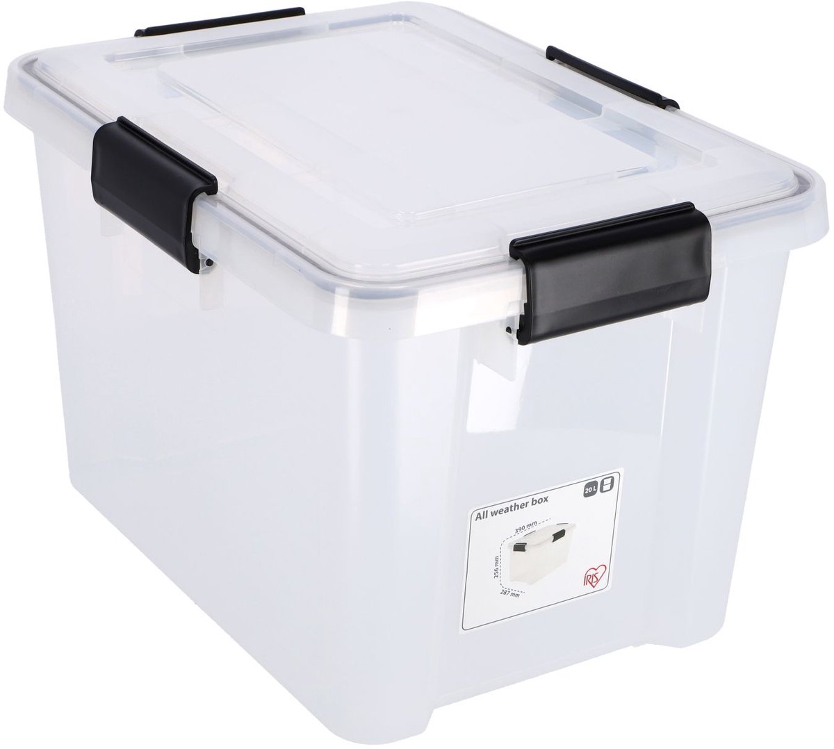 Iris - luchtdichte doos - 20 L - transparant - 40 x 30 x 25 cm