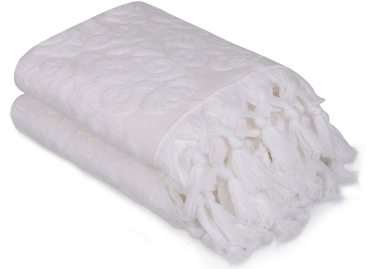 Asir handdoekenset (2 stuks) - 50 x 90 cm - wit