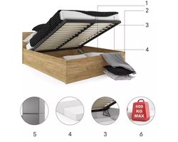 BMS PANAMAX - Bed 160x200 - Met Opbergruimte - Eenvoudige Montage