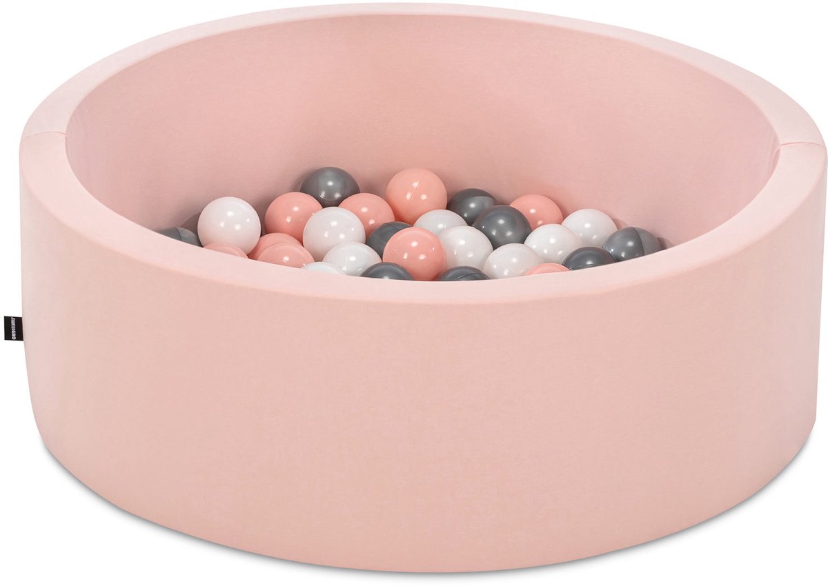 Asir Ballenbak voor baby’s – roze – 150 ballen (roze, wit en grijs) – 85 x 85 x 30 cm