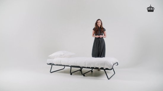 Troonz® Opklapbed Morena 90x200 cm – Vouwbed met Matras - Opklapbed 1 persoons - Logeerbed - Met beschermhoes