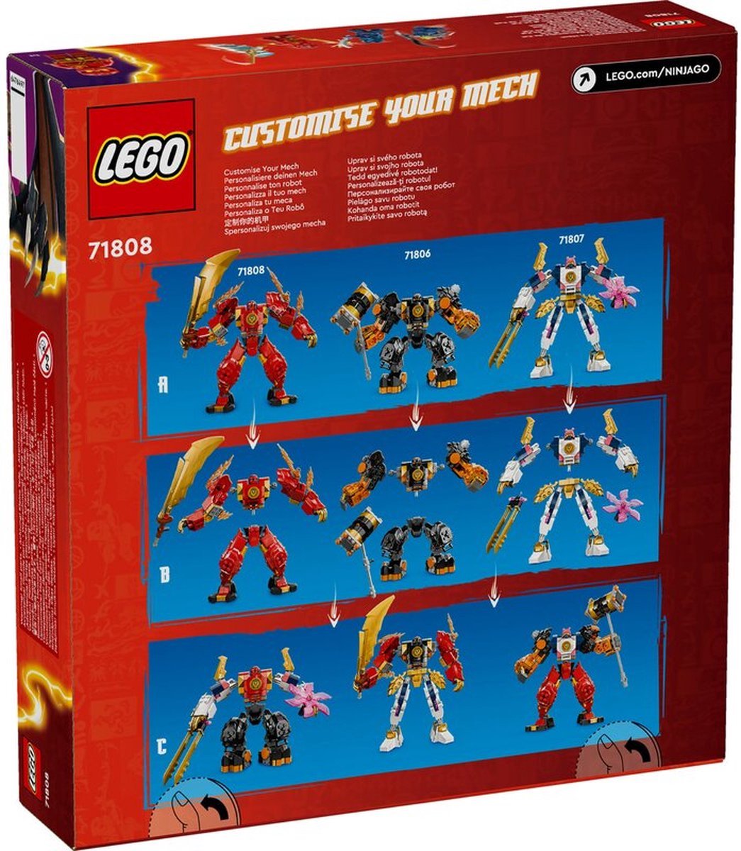 LEGO 71808 NINJAGO Kai's elementaire vuurmecha Actiefiguur Speelgoed voor Rollenspellen — afbeelding 10