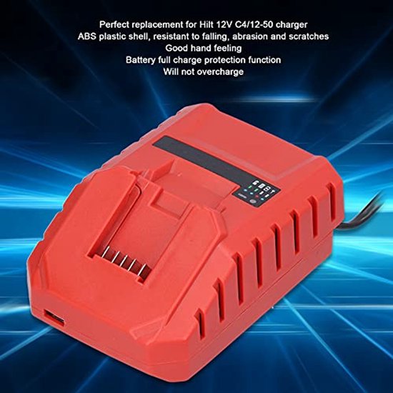 Foto: Acculader voor vervangende accessoires voor elektrisch gereedschap draagbare oplader voeding 12v c4 12 50 100 240v