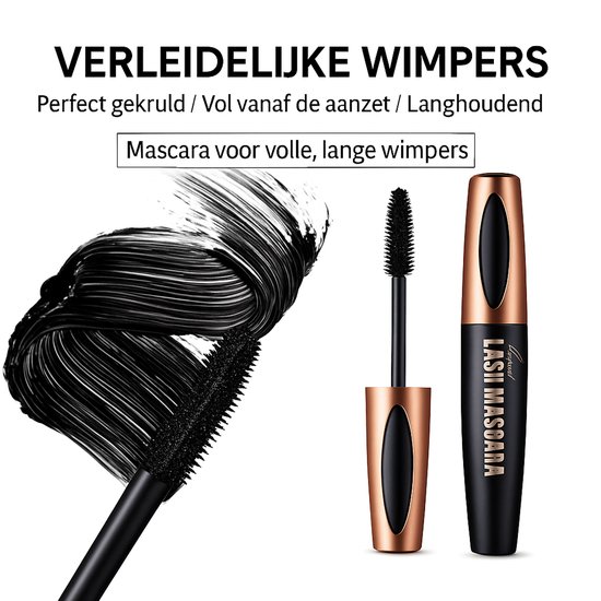 4D Waterproof Mascara voor Volle Wimpers