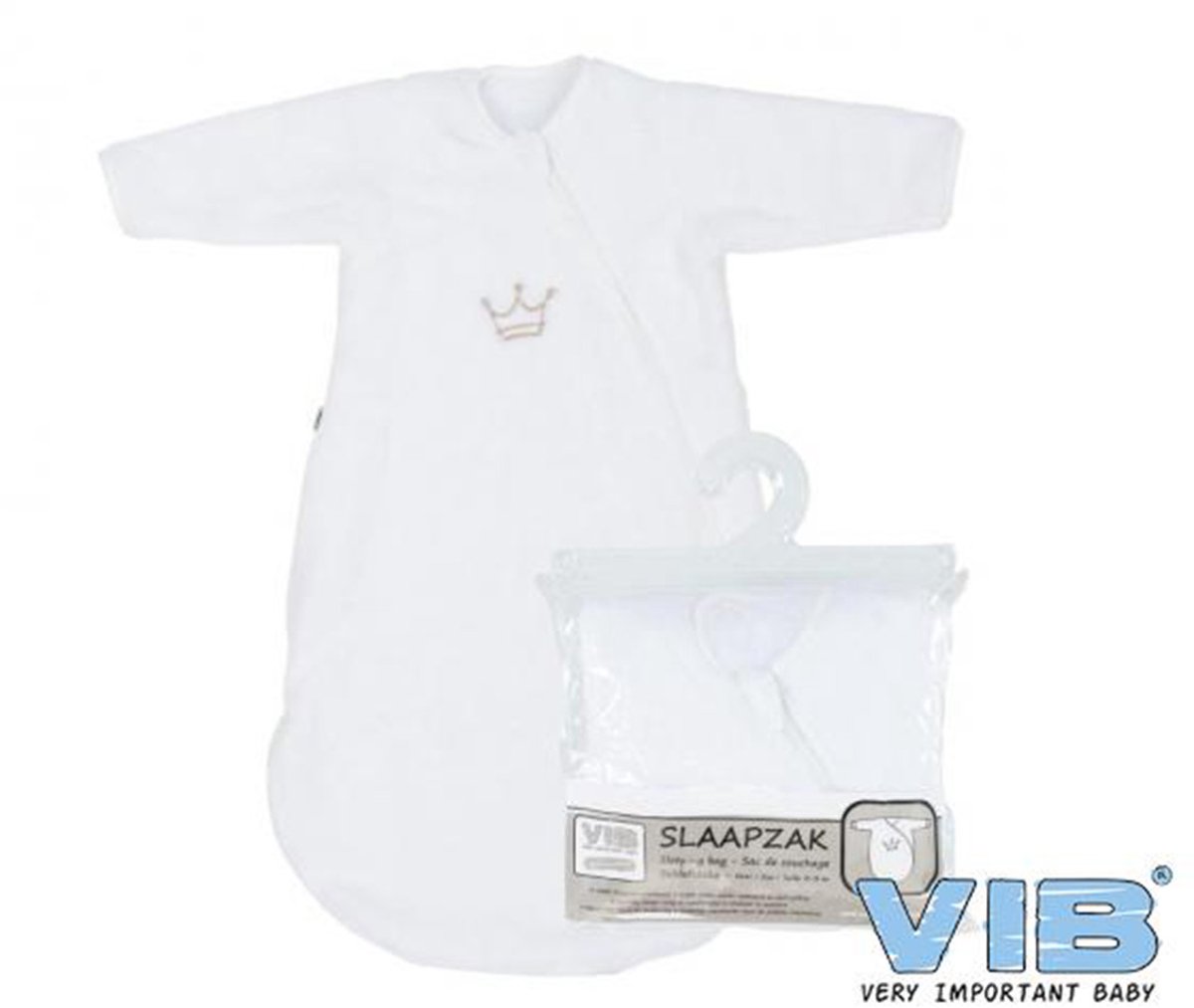 VIB® - Slaapzak Luxe Katoen - Wit - Babykleertjes - Baby cadeau - zwangerschap aankondiging - geboorte cadeau