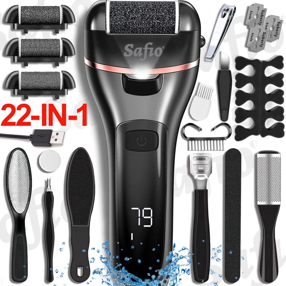 Bol.com XV-7 - Elektrische Eeltverwijderaar - Professionele Eelt verwijderaar - Callus remover - voetvijl - Eeltrasp - Eeltvijl ... aanbieding