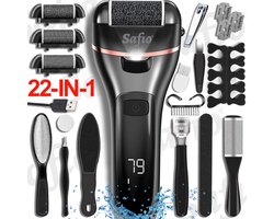 XV-7 - Elektrische Eeltverwijderaar - Professionele Eelt verwijderaar - Electric callus remover - voetvijl - Eeltrasp - Eeltvijl - 15-delige pedicure set - Likdoorn - Eksteroog - IPX7 - USB Oplaadbaar - Eeltverwijderaars - Eeltschraper - Eeltmesjes