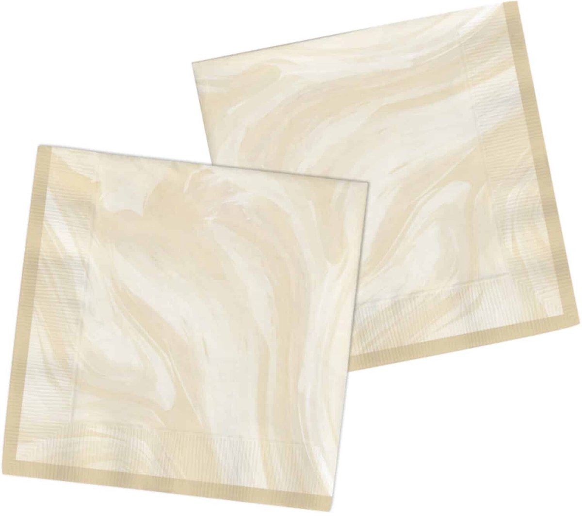 Folat - Servetten Marmer Beige 33 x 33 cm - 20 stuks