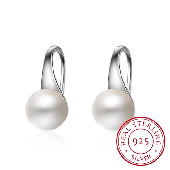Parel Oorbel | 925 Zilver | Zilver | Dames Oorbel | Elegant | Parel | Vrouwen Cadeau | Dames Sieraden |
