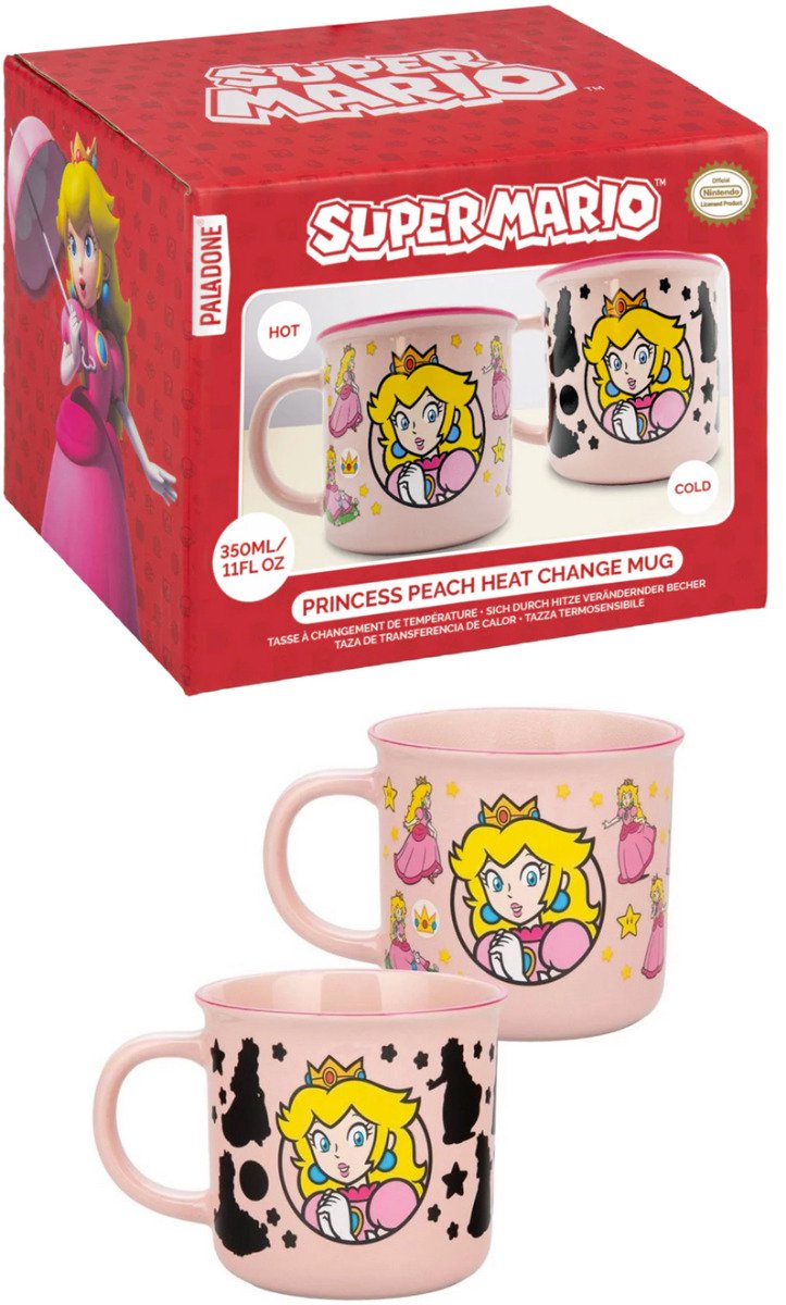 Paladone Products Super Mario Heat Change Mok / Beker Princess Peach Cups & Mok / Bekers