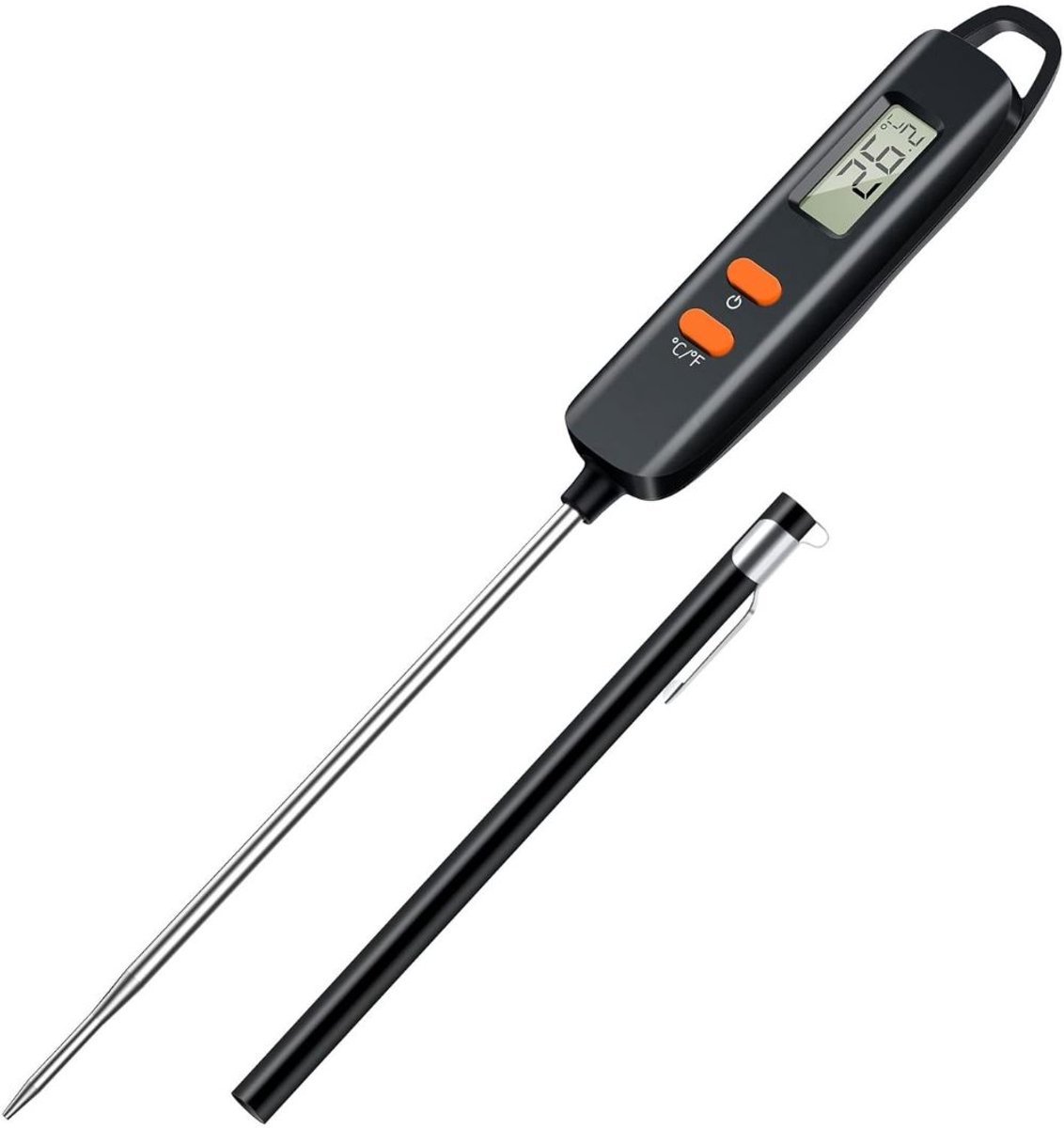 Thuys – Thermometer Koken – Thermometer Bbq – Thermometer Vlees – Zwart – 12cm x 1cm x 1cm