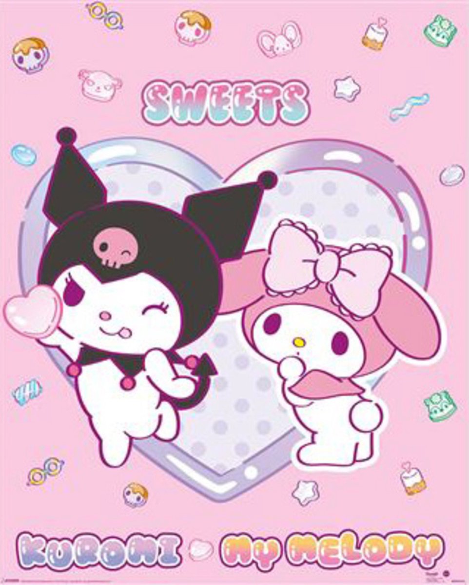 Pyramid Poster Sanrio - Kuromi My Melody Sweets 40x50cm Divers