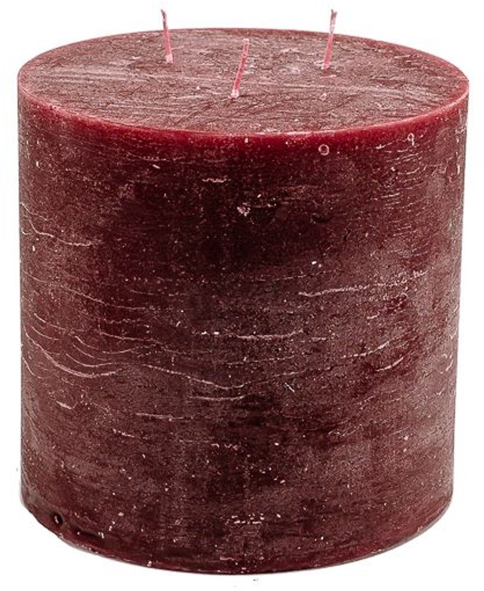 Stompkaars - stompkaars | wine red | ø15x15 cm - zwart - ø15x15x