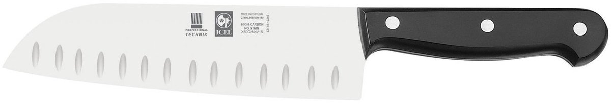 ICEL- Technik Series - Santokumes - Kuiltjes - 18cm - RVS