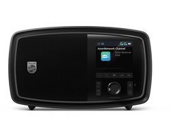 PHILIPS CENTURY RANGE - The Janet - TAV2000DB - FM- DAB+ radio - draagbaar - hoofdtelefoon aansluiting - klassiek design - 20 voorkeurszenders - modern kleurenscherm - dubbele alarmen en sleeptimer - zwart