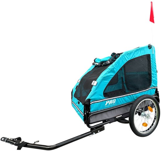 Fietskar Hond Blauw Luxe Hondenfietskar tot 30 KG Opvouwbaar Hondenkar Fiets — afbeelding 4