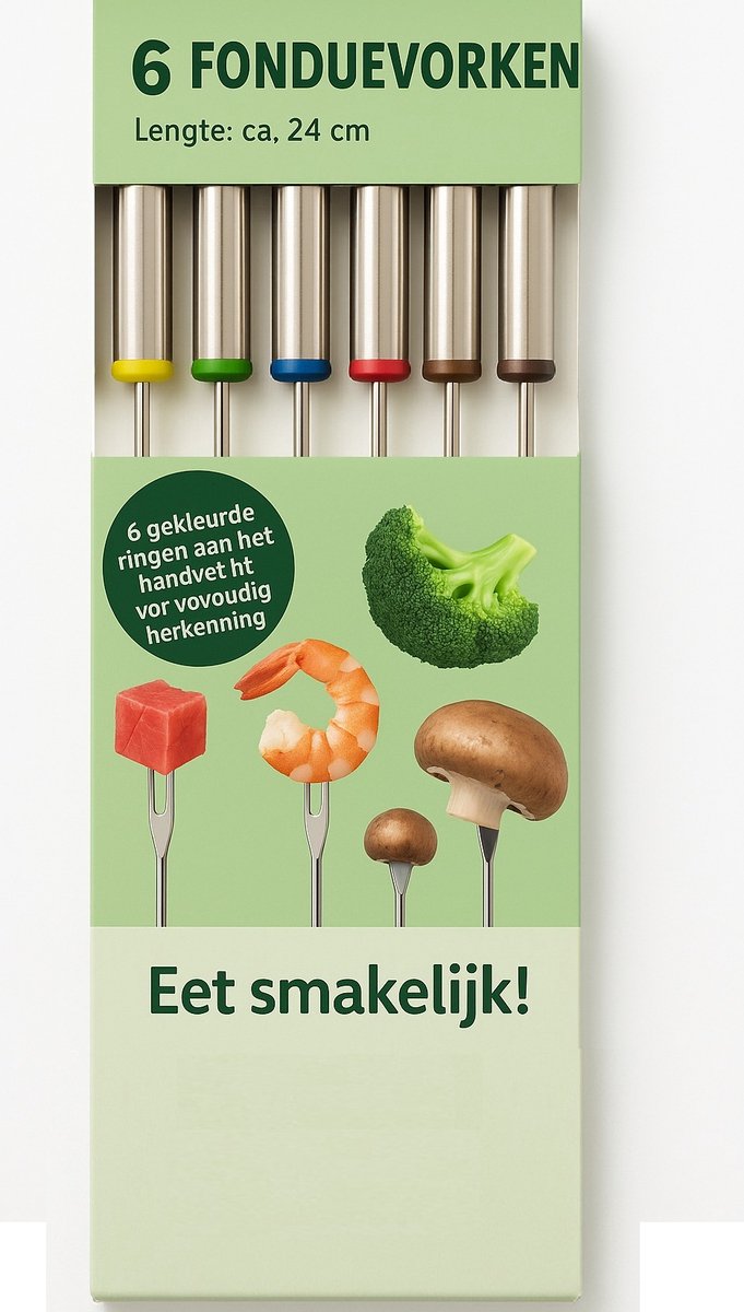 Fonduevorken - RVS - 6 stuks van Tripleton — afbeelding 4