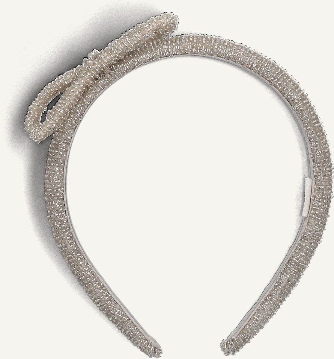Becksondergaard Bow Slim Beaded Hairbrace Haaraccessoires Dames - Zilver - Maat ONESIZE