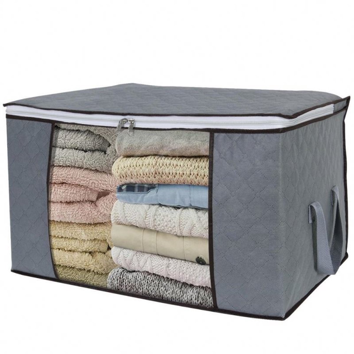 Opbergtas voor lakens, dekens, kleding 60x43x35 cm Grijs