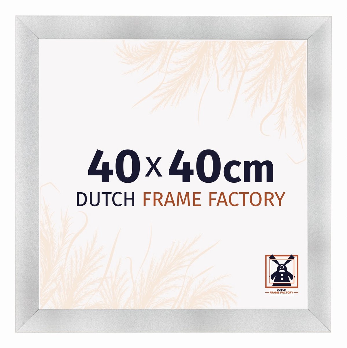 Dutch Frame Factory Fotolijst 40x40 cm - MDF - Aluminium Geborsteld - Praag