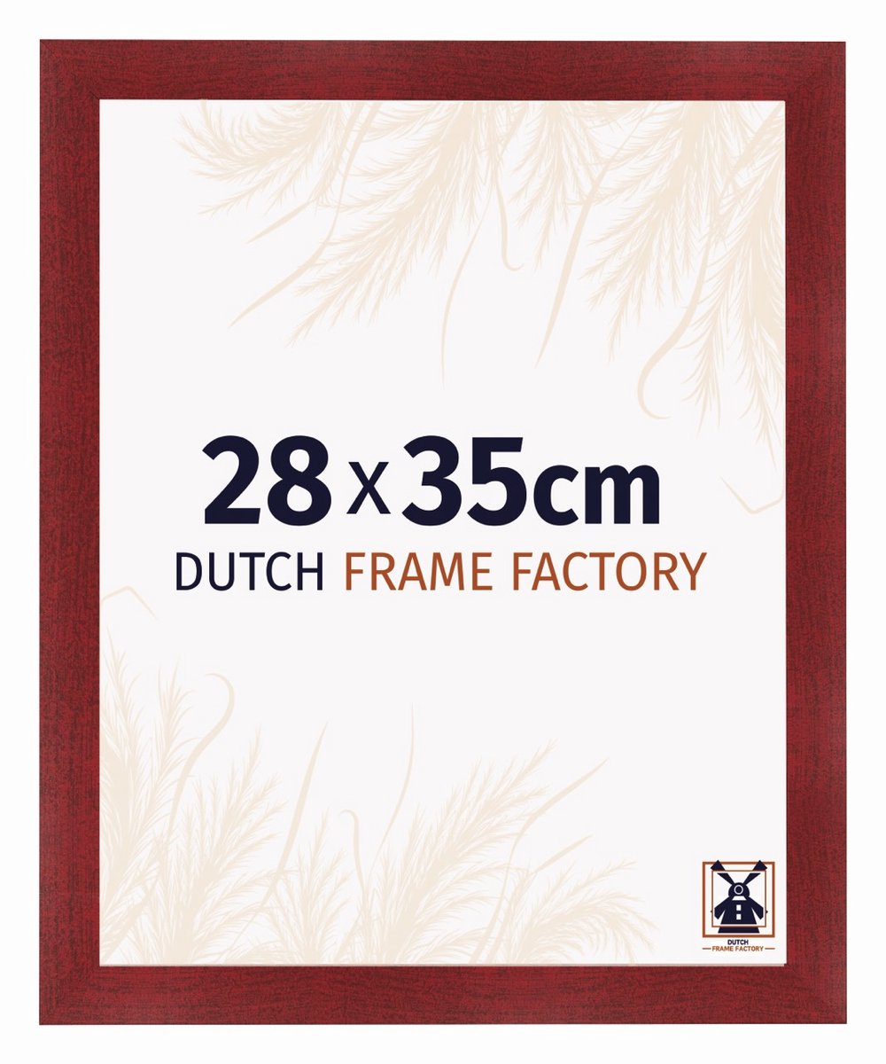 Dutch Frame Factory Fotolijst 28x35 cm - MDF - Wijnrood Geveegd - Praag