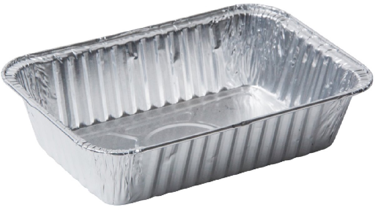 200x Aluminium bakje - 850cc - grillbak - bbq - 19,5x14x5 - IMES