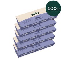 WOOOF Schapenvet bonbons met knoflook - 100st - Hondensnack bites - Supplement - Glanzende vacht - Darmflora - 100st