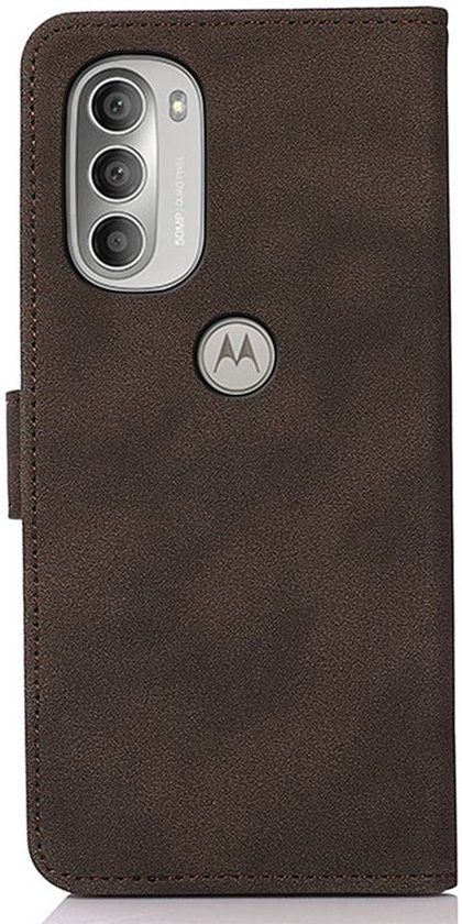 KHAZNEH Housse Motorola Moto G51 Retro Wallet Book Case Marron