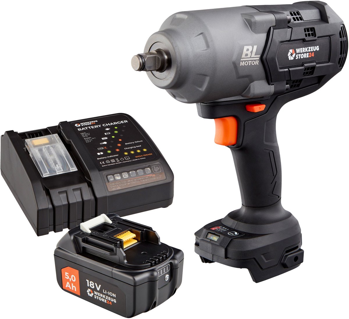 WS24 Accu-slagmoersleutel WDS 18 V 1/2" 1.600 NM / 1x 5,0 Ah Accu + Snellader