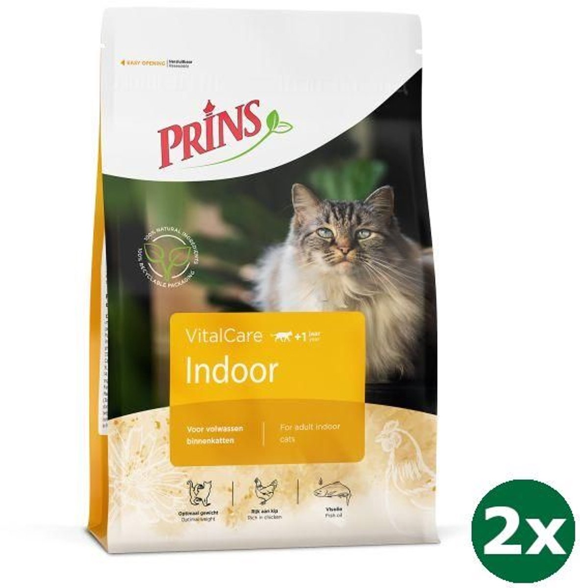 Prins Prins cat vital care indoor kattenvoer 2x 10 kg