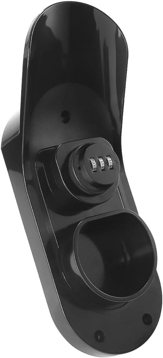 Allecto plus - Elektrisch voertuig laadstation voor wandmontage met diefstalbeveiliging. Bevat vaste haak en kabelorganisatie.