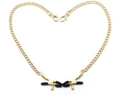 Liebe Seele - Verstelbare Bull Nose Tepelklemmen Met Ketting - Goud