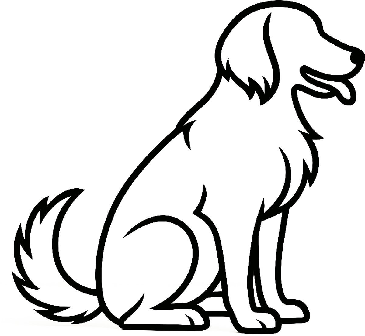 Kooikerhondje - hondenbeeldje - zwart - 22 cm breed