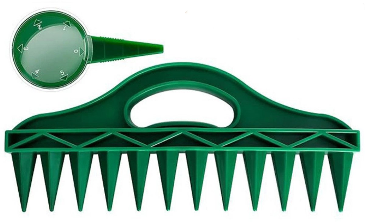 2 Stuks - Hand zaaimachine - Handheld Potgrond Blocker Set - Grondperforator - 12-gaten hand zaaimachine - Voor kleine zaden en meststoffen - Zaaimachine Planter voor Groente Boerderij Tuin