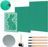Linoleum – soft lino | Set van 2