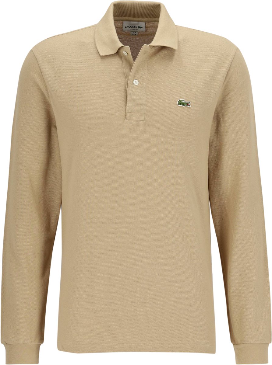 Lacoste Classic Fit polo lange mouw - beige