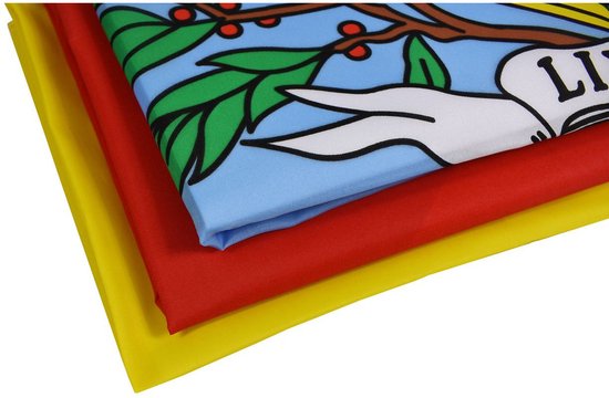 Internationale versiering Vlag - met 70 landen - 150 x 90 cm - polyester - met ringen - decoratie - sport - wereld