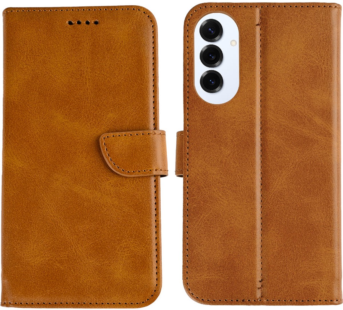 Rixus Bookcase For Samsung Galaxy S25 Edge Light Brown